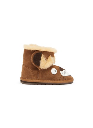 Main View - Click To Enlarge - EMU AUSTRALIA - 'Little Creatures Leo Lion' toddler suede boots