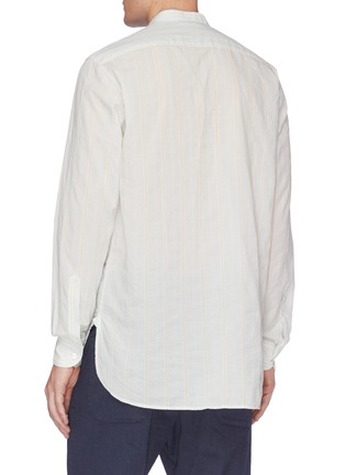 Back View - Click To Enlarge - BARENA - 'Socoma Manita' stripe mandarin collar shirt