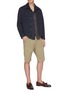 Figure View - Click To Enlarge - BARENA - 'Argo Rubio' elastic waistband shorts