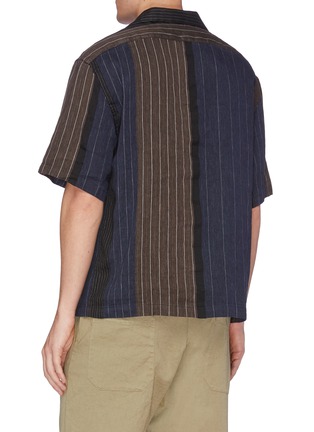 Back View - Click To Enlarge - BARENA - 'Solana Gianto' stripe patchwork shirt