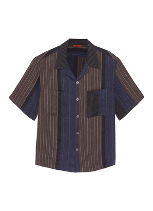 Main View - Click To Enlarge - BARENA - 'Solana Gianto' stripe patchwork shirt