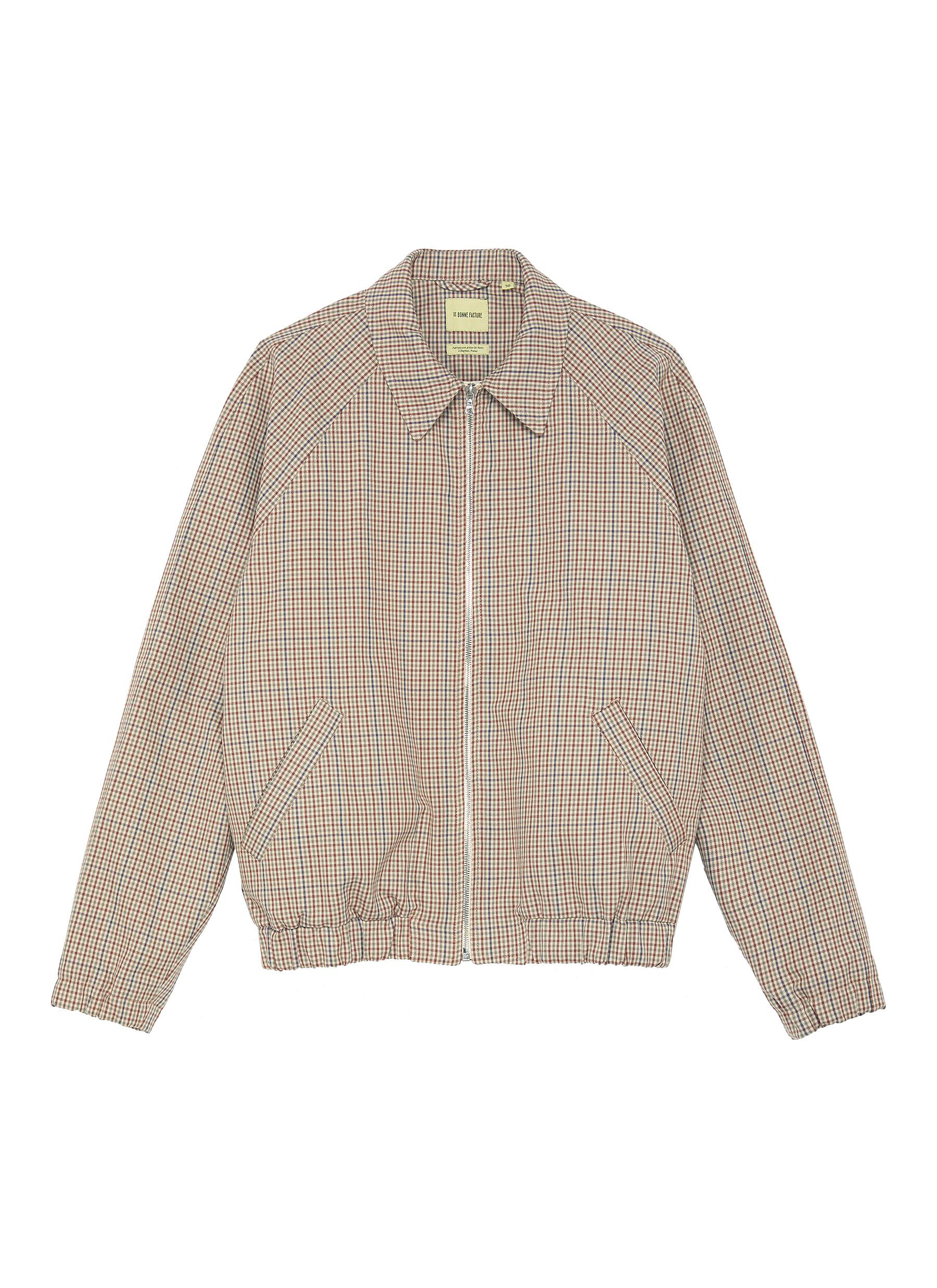 De Bonne Facture Zip Front Checked Golf 