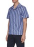 Front View - Click To Enlarge - DE BONNE FACTURE - Wide stripe cotton poplin shirt