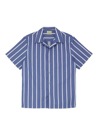 Main View - Click To Enlarge - DE BONNE FACTURE - Wide stripe cotton poplin shirt
