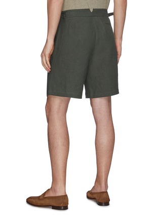 Back View - Click To Enlarge - DE BONNE FACTURE - Pleated bermuda shorts