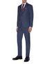 Figure View - Click To Enlarge - LARDINI - 'Satoria' notch lapel wool silk blend suit