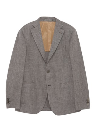 Main View - Click To Enlarge - LARDINI - 'Satoria' notch lapel wool cotton blend blazer