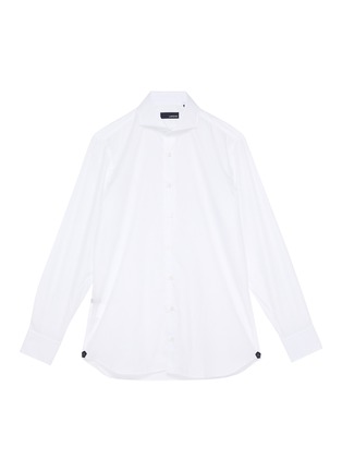 Main View - Click To Enlarge - LARDINI - Spread collar placket shirt