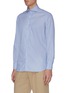 Front View - Click To Enlarge - LARDINI - Spread collar cotton placket shirt