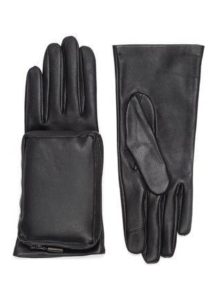 Main View - Click To Enlarge - ARISTIDE - Zip pouch leather gloves