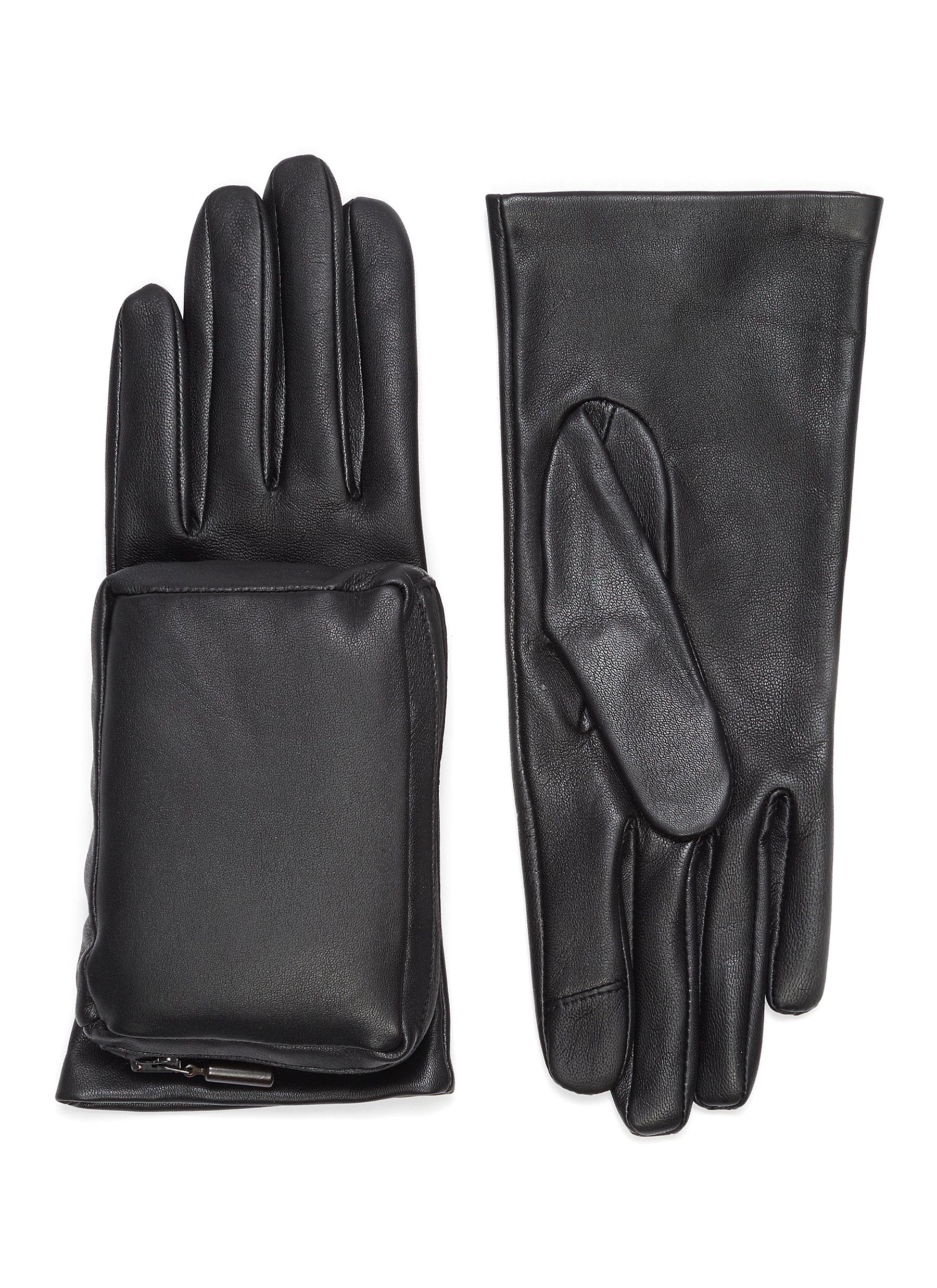 Aristide Zip Pouch Leather Gloves