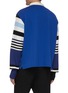 Back View - Click To Enlarge - NEIL BARRETT - Contrast stripe sleeves rugby polo