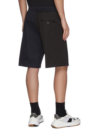 Back View - Click To Enlarge - NEIL BARRETT - Bi-colour cotton shorts