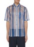 Main View - Click To Enlarge - OAMC - Sheer stripe mesh button-up shirt