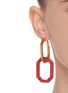 Figure View - Click To Enlarge - OSCAR DE LA RENTA - Elongated octagon link earrings