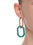 Figure View - Click To Enlarge - OSCAR DE LA RENTA - Elongated octagon link earrings