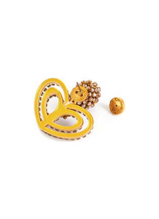 Detail View - Click To Enlarge - OSCAR DE LA RENTA - Loop heart embellished earrings