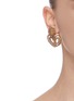 Figure View - Click To Enlarge - OSCAR DE LA RENTA - Loop heart embellished earrings