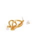 Detail View - Click To Enlarge - OSCAR DE LA RENTA - Twist knot braided chain pearl drop earrings