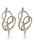 Main View - Click To Enlarge - OSCAR DE LA RENTA - Braided chain faux pearl earrings