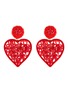 Main View - Click To Enlarge - OSCAR DE LA RENTA - Embellished heart-shaped clip on earrings