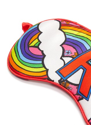 Detail View - Click To Enlarge - JESSICA RUSSELL FLINT - 'Rainbow' alphabet graphic print silk eye mask
