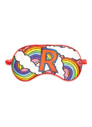 Main View - Click To Enlarge - JESSICA RUSSELL FLINT - 'Rainbow' alphabet graphic print silk eye mask
