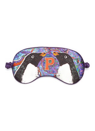 Main View - Click To Enlarge - JESSICA RUSSELL FLINT - 'Penguins' alphabet graphic print silk eye mask