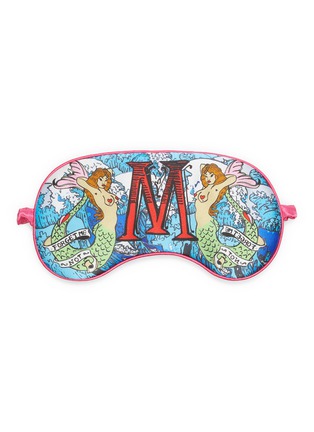Main View - Click To Enlarge - JESSICA RUSSELL FLINT - 'Mermaids' alphabet graphic print silk eye mask