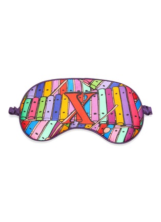 Main View - Click To Enlarge - JESSICA RUSSELL FLINT - 'Xylophone' Alphabet Graphic Print Silk Eye Mask