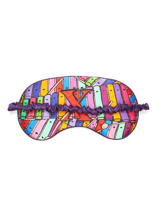 Figure View - Click To Enlarge - JESSICA RUSSELL FLINT - 'Xylophone' Alphabet Graphic Print Silk Eye Mask