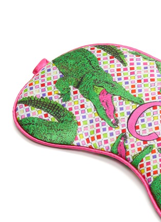 Detail View - Click To Enlarge - JESSICA RUSSELL FLINT - 'Crocodile' Alphabet Graphic Print Silk Eye Mask