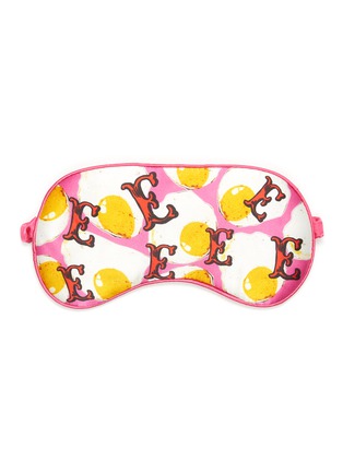 Main View - Click To Enlarge - JESSICA RUSSELL FLINT - 'Eggs' Alphabet Graphic Print Silk Eye Mask