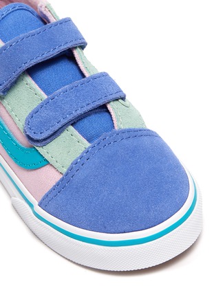 Detail View - Click To Enlarge - VANS - 'Old Skool V' colourblock suede toddler sneakers
