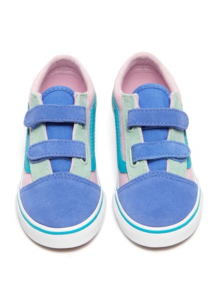 Figure View - Click To Enlarge - VANS - 'Old Skool V' colourblock suede toddler sneakers