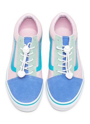 Figure View - Click To Enlarge - VANS - 'Old Skool V' suede canvas kids toggle lace sneakers
