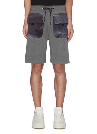 Main View - Click To Enlarge - DYNE - 'Roebling' graphic pocket performance sweatshorts