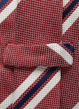 Detail View - Click To Enlarge - STEFANOBIGI MILANO - 'Arno' repp stripe silk tie