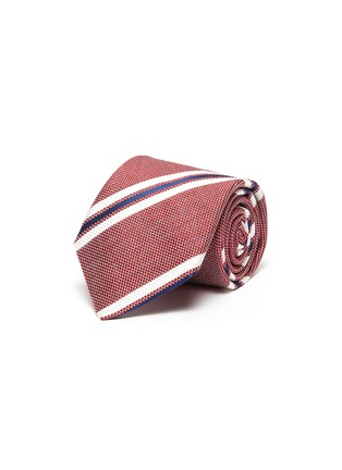 Main View - Click To Enlarge - STEFANOBIGI MILANO - 'Arno' repp stripe silk tie