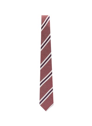 Figure View - Click To Enlarge - STEFANOBIGI MILANO - 'Arno' repp stripe silk tie