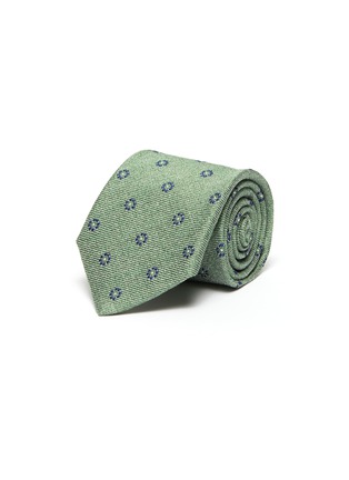 Main View - Click To Enlarge - STEFANOBIGI MILANO - 'Arno' floral jacquard silk cotton blend tie