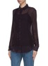 Front View - Click To Enlarge - EQUIPMENT - 'Essential' sheer star silk-blend shirt