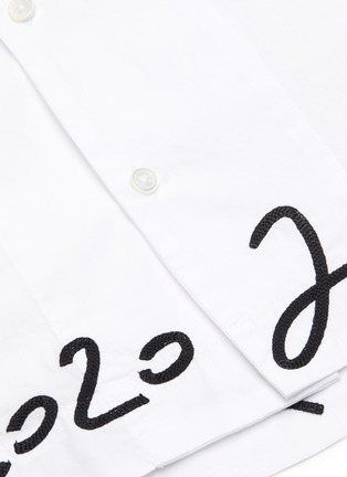  - JACQUEMUS - Oversized logo embroidered placket shirt