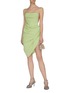 Figure View - Click To Enlarge - JACQUEMUS - Asymmetric gathered side tube dress