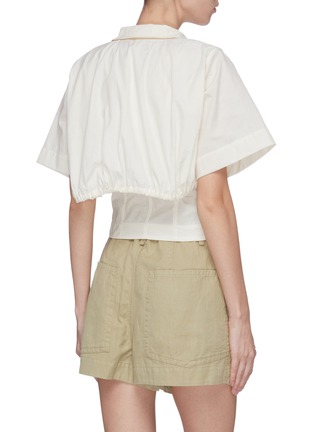 Back View - Click To Enlarge - JACQUEMUS - Layered Shirt With String Fastening