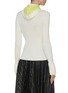 Back View - Click To Enlarge - PORTSPURE - Contrast ribbed snood turtleneck sweater