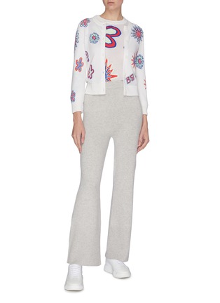 Figure View - Click To Enlarge - BARRIE - Floral print cashmere blend sweater
