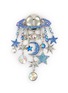 Main View - Click To Enlarge - BUTLER & WILSON - 'Planet with Stars and Moon' fringed brooch
