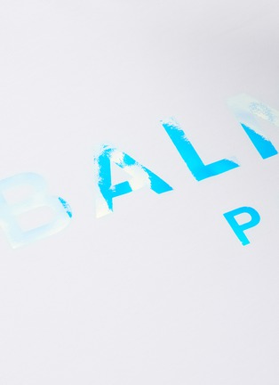  - BALMAIN - Metallic hologram-effect logo print T-shirt