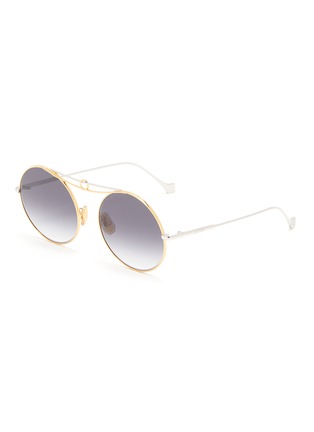 Main View - Click To Enlarge - LOEWE - Metal knot oversized round sunglasses